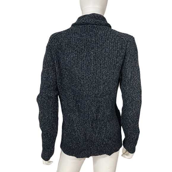 Abercrombie & Fitch Blue Wool Blend Button Front Sweater - Picture 4 of 9